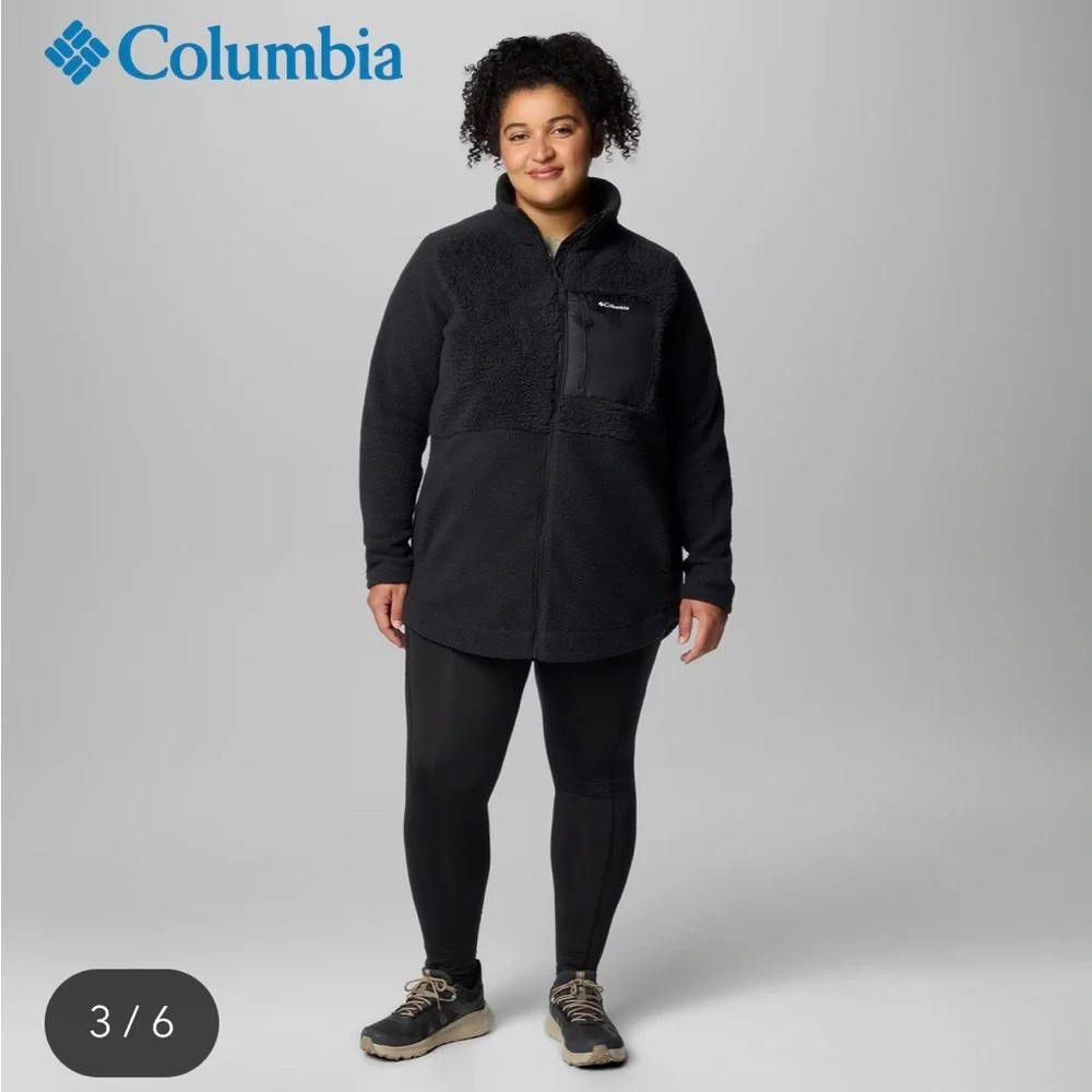 NWT Women's Columbia Lodge Sherpa FullZip Fleece Jacket Plus Size 3X - Picture 3 of 9